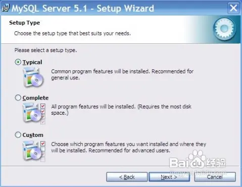 Mysql安装
1.打开下载的安装文件，出现如下界面：
2.mysql安装向导启动，点击“next”继续
3.选择安装类型，有“Typical（默认）”、“Complete（完全）”、“Custom（用户自定义）”三个选项，我们选择“Custom”，有更多的选项，也方便熟悉安装过程。
4.在“MySQL Server（MySQL服务器）”上左键单击，选择“This feature, and all subfeatures, will be installed on local hard drive.”，即“此部分，及下属子部分内容，全部安装在本地硬盘上”。点选“Change...”，手动指定安装目录。
5.确认一下先前的设置，如果有误，按“Back”返回重做。按“Install”开始安装。
6.正在安装中，请稍候，直到出现下面的界面。
7.点击“next”继续，出现如下界面。
8.现在软件安装完成了，出现上面的界面，这里有一个很好的功能，mysql 配置向导，不用向以前一样，