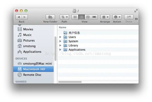 Mac OS X 系统目录结构
1 硬盘分区
2 OS X系统分区的目录结构
3 用户的资料应该存放到什么目录？