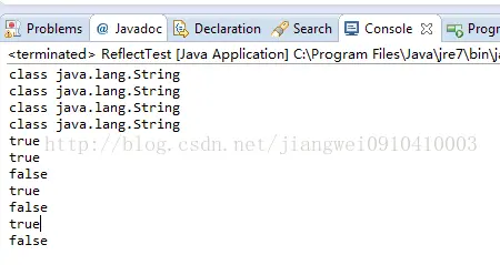 Java高新技术第二篇：反射技术                                                    分类：            Java             2014-01-12 15:42    1614人阅读    评论(0)    收藏
首先来了解一下Java中的反射的一些概念:
下面来看一下基本类型和对象类型的却别：
下面来看一下Class中的Constructor类（类的构造方法）
下面在来看一下Field类，用来表示对象字段类型的
下面在来看一下Method类，是对应对象中方法
下面来看一下怎么反射带有数组参数的方法