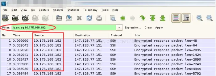 wireshark过滤规则
1.过滤IP，如来源IP或者目标IP等于某个IP
2.过滤端口
3.过滤协议
4.过滤MAC
5.包长度过滤
6.http模式过滤
7.TCP参数过滤
8.包内容过滤
9.dns模式过滤
10.DHCP
11.msn
12. wireshark字符串过虑语法字符
如下内容转自：http://www.csna.cn/viewthread.php?tid=14614