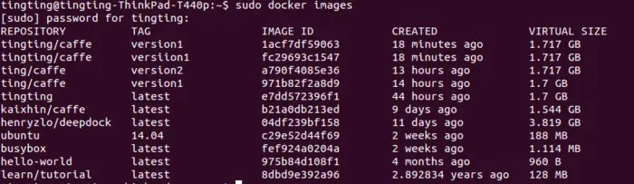 Docker在windows下的使用【二】
1.Dockerhub下载镜像
 
2.利用下载的镜像生成容器
3.查看本机的docker images
4. 查看正在运行的container
5. 以bash模式进入正在运行的docker
6. 将一个容器保存为image
7. 从已经创建的容器中更新镜像，并且提交这个镜像
8. 删除/停止等命令
各种错误记录
Error response from daemon: conflict: unable to delete 40787553f761 (must be forced) - image is being used by stopped container 8a1faaf9d24b
其他注意事项
