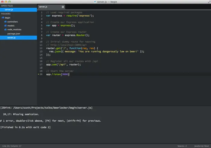 【转】3 Essential Sublime Text Plugins for Node & JavaScript Developers