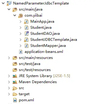 Spring JDBC NamedParameterJdbcTemplate类示例