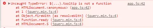 前端项目里常见的十种报错及其解决办法
报错六：Uncaught ReferenceError: $ is not defined
报错七：jsp页面相对路径和绝对路径的问题：
报错八：Uncaught TypeError: $(...).tooltip is not a function
报错九：Uncaught TypeError: $(...).sortable is not a function
报错十：bootstrap.min.js:7 Uncaught Error: Bootstrap requires jQuery
