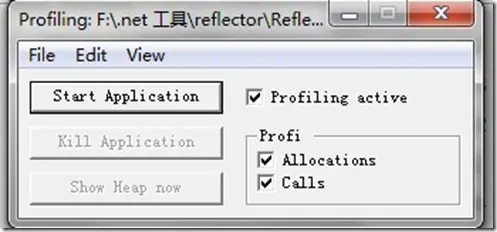 CLR Profiler 性能分析工具 (转)
  .Net的尽管拥有非常强大调试器，但也有很多局限性，只限于CLR之上，无法得之CLR的具体细节，而且在多线程上就显得很无力。CLR在运行中隐藏了很多细节，像.net语法糖上的一些细节可以通过reflector得知（.Net  很多api在不同的版本实现细节也有较大的改动）CLR的运行也可以通过一些工具得到。也许你会问为什么也知道这些细节呢？要知道.net也是有很多bug而且.Net中的BCL多数都是在CLR中实现的，通过他我们可以很清楚找到我们的代码是怎么运行的，快速的找到代码的运行瓶颈。　　这类工具有很多，如vs自带的性能分析，Windbg，clr profiler。 vs自带的性能分析可以很快的找到瓶颈代码，而且支持多线程。Windbg就更彪悍了，不过使用起来就比较费劲，搭配sos，可以在运行时查看应用程序的一些状态，但没有另外的两种详细。这里主要要说的是CLR Profile了，他检测结果最为详细，不过致命检测会影响应用程序的运行速度而无法得之时间上的性能测试，好像使用的人不多。有空写写windbg：）      CLR Profiler 有两个版本，分别用于CLR1.1 和 CLR2.0，至于CLR4卧试了一些也可以，但不知道是否完全兼容不，分别2003，和2005 由微软CLR性能组发布的。几百k很小巧的工具，有给出源代码，核心部分用C++写的，UI使用C#编写。CLR Profiler使用注入式测试，他会记录每一次的内存分配和方法调用，因而严重的影响程序的执行速度，会慢10~100倍的样子，而且无法直接附加到当前运行的进程。      CLRProfiler 是个侧重于跟踪分析GC heap的运行情况的的工具。      使用它你可以知道：1.那个方法分配了那些类型的对象？2.那些对象存活下来了？3.在heap都有些什么？4.是什么保持对象的存活？5.在调用统计中可以得知方法被调用的的频率？6.测试应用程序，asp.net(这个我没整有成功)，和service7.抓dump8.提供命令行和api（没试过）