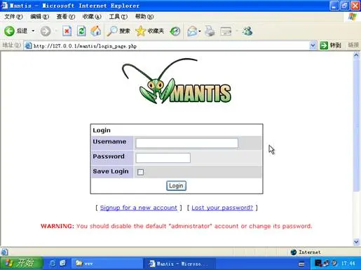 Mantis 缺陷管理系统配置与安装
什么是Mantis
环境搭建及Mantis安装、配置
使用Mantis
参考资料：