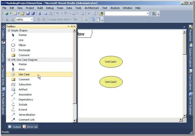 【转】【UML】使用Visual Studio 2010 Team System中的架构师工具（设计与建模）