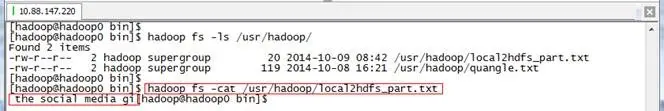 Hadoop第4周练习—HDFS读写文件操作
1    运行环境说明
2    书面作业1：编译并运行《权威指南》中的例3.2
3    书面作业2：写入HDFS成为一个新文件
4    书面作业3：作业2反向操作