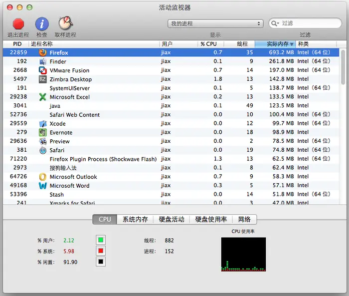 Mac入门（一）基本用法
Mac入门（一）基本用法
先看看我的MacBookPro
Mac 系统的桌面
Mac上安装文件
Mac中卸载软件
Mac中没有最大化，只有最适化
MAC常用快捷键
Spotlight搜索程序和文档
Mac中使用Activity monitor结束未响应的程序
Mac上如何截图
修改Mac系统的语言 
访问远程共享的目录
如何编辑Hosts文件
显示Library文件夹
Mac中如何锁屏
如果获取Mac的IP地址