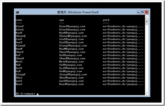 SERVER 2012 R2 core域环境下批量创建用户
步骤一：创建域
基本配置
安装角色（安装域服务）
将计算机加入域
服务器图形外壳切换(CORE到GUI)
服务器图形外壳切换（GUI到CORE）
重命名域控制器
批量创建用户