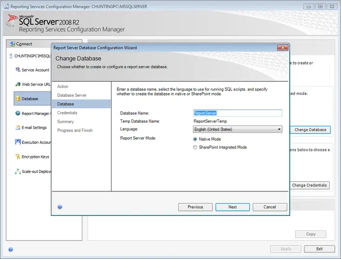 配置SQL Server 2008 R2 Reporting Services
 