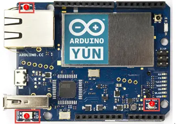 指示灯组与3个复位按钮的介绍Arduino Yun快速入门教程