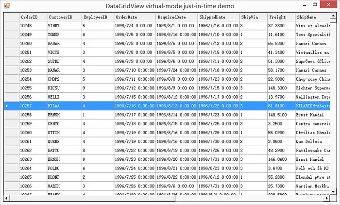 最佳实践扩展Windows窗体DataGridView控件 .net 4.5 附示例代码
 
1.最佳实践扩展Windows窗体DataGridView控件
2.虚拟模式的Windows窗体DataGridView控件
3.介绍:在Windows窗体DataGridView控件中实现虚拟模式
4.如何:实现虚拟模式的即时数据加载Windows窗体DataGridView控制