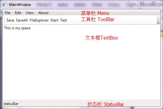 WPF菜单栏、工具栏、状态栏的简单使用
WPF StatusBar控件