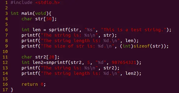 [C/C++基础] C语言常用函数sprintf和snprintf的使用方法