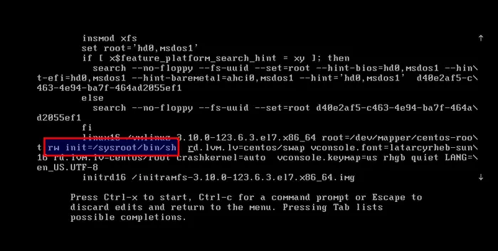 重置CentOS 7的Root密码
