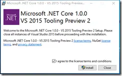 .NET Core Windows环境安装与体验
1、安装.NET Core SDK
2、VS2015初始化代码
2.1 新建项目，选择.Net Core
3、使用命令行初始化代码
3、参考网站