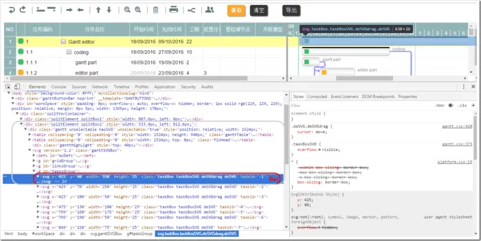Twproject Gantt开源甘特图功能扩展
1、Twproject Gantt甘特图介绍
2、扩展功能一：code自动层级编码，满足wbs编码要求
3、扩展功能二：让选择的task出现在显示窗口