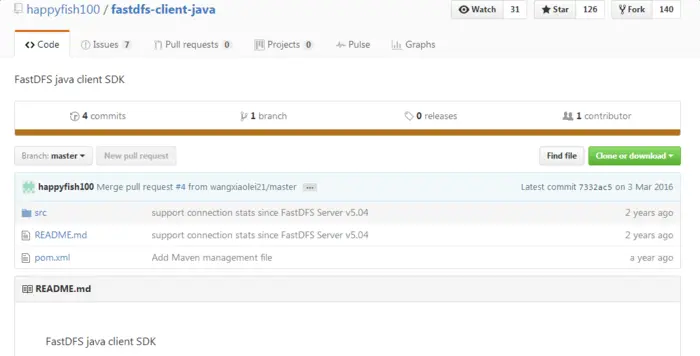SpringMVC整合fastdfs-client-java实现web文件上传下载
下载编译
文件上传
文件下载