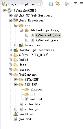 WebSocket集成XMPP网页即时通讯1：Java Web Project服务端/客户端Jetty9开发初探