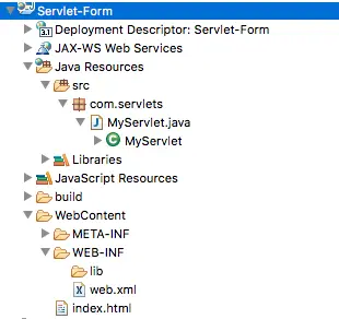 html提交表单到Servlet