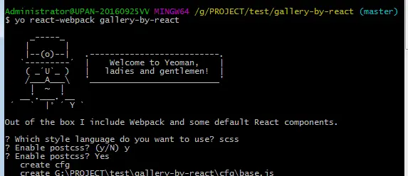 React学习实例总结，包含yeoman安装、webpack构建