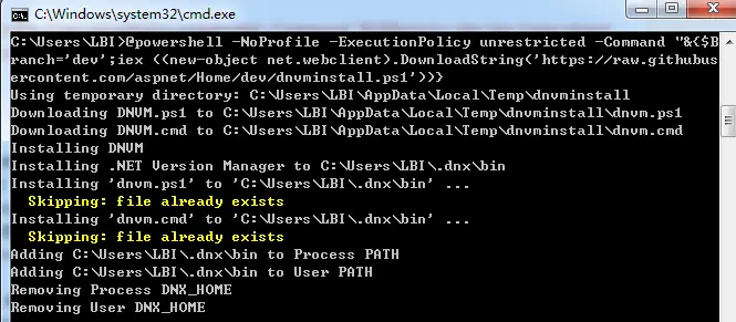 Visual Studio 2015创建ASP.NET5项目“DNX SDK version 'dnx-clr-win-x86.1.0.0-beta5' 无法安装的错误
