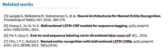 神经网络结构在命名实体识别（NER）中的应用
1 引言
2 NER中主流的神经网络结构
3 最近的一些工作
4 总结