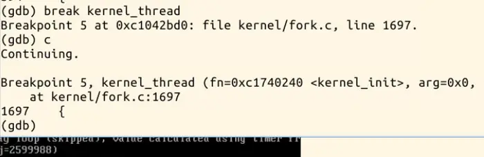 20135316王剑桥Linux内核学习笔记第三周
-S 在CPU初始化之前，冻结CPU
-s 1234端口上创建一个tcp接口。若不想使用1234端口，则可以使用-gdb tcp:xxxx来取代-s选项
在gdb界面中targe remote之前加载符号表
建立gdb和gdbserver之间的连接,按c 让qemu上的Linux继续运行
在start_kernel函数入口处设置断点
使得系统运行到start_kernel处停住
显示当前行所在位置上下的代码