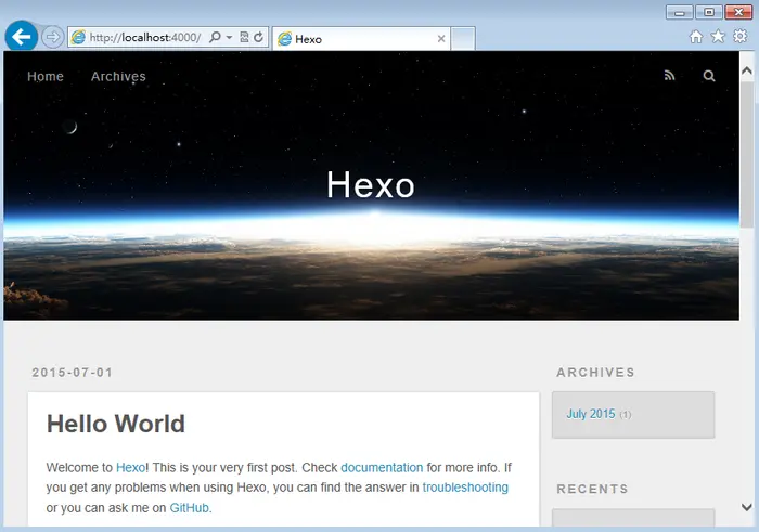 用 Hexo + Github 搭建自己的博客