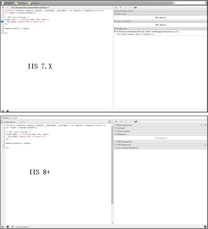 Nodejs in Visual Studio Code 14.IISNode与IIS7.x