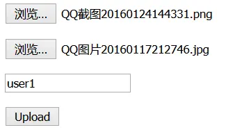 Django--上传文件
需求
速查views.py123456789def upload(request):    if request.method=='POST':        inp_files = request.FILES        file_obj1 = inp_files.get('f1')        f = open(file_obj1.name,'wb')        for line in file_obj1.chunks():            f.write(line)        f.close()    return render(request,'home/upload.html')
知识点上传文件是必须加上:enctype="multipart/form-data",代表分片传输。request.FILES是上传的文件，获取某个文件，是get那个name属性名。obj.name获取文件名，obj.size获取文件大小。obj.chunks()是上传文件的所有分片集合，循环每一个分片，write写入文件。
详细templates/home/upload.html123456<form action="/upload/" method="POST" enctype="multipart/form-data">    <p><input type="file" name="f1" /> </p>    <p><input type="file" name="f2" /> </p>    <p><input type="text" name="name" /> </p>    <input type="submit" value="Upload" /></form>app01/urls.py1234from app01.views import homeurlpatterns = [    url(r'^upload/', home.upload),]app01/views/home.py123456789def upload(request):    if request.method=='POST':        inp_files = request.FILES        file_obj1 = inp_files.get('f1')        f = open(file_obj1.name,'wb')        for line in file_obj1.chunks():            f.write(line)        f.close()    return render(request,'home/upload.html')browser