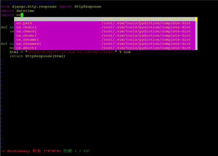 linux-python在vim下的自动补全功能
linux-python在vim下的自动补全功能
secureCRT使用VIM 像LINUX中那样对语法高亮