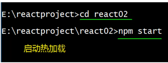 利用cmd创建React的步骤及其的一个简单的helloWrold 的实现