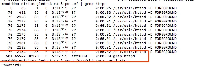 Error starting userland proxy: Bind for 0.0.0.0:80: unexpected error (Failure EADDRINUSE)  mac下错误记录