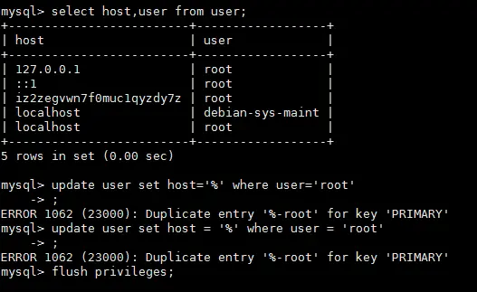 mysql远程连接阿里云的Ubuntu服务器