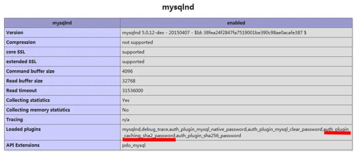 mysql8.0：SQLSTATE[HY000] [2054] The server requested authentication method unknown to the client