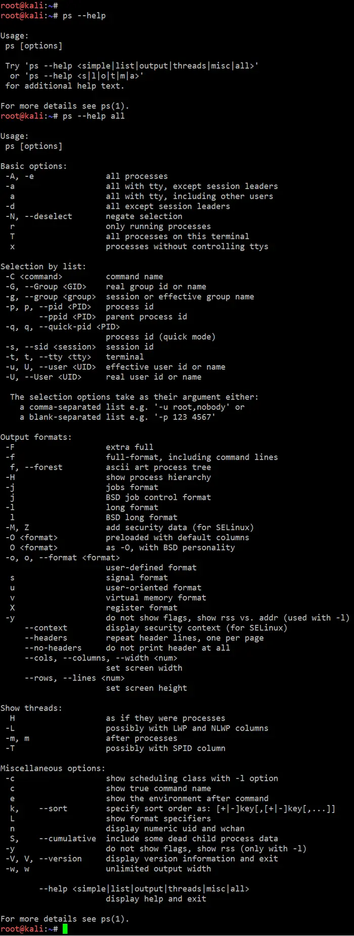 运维ps语法---》ps、pstree、top、htop、nice、renice、kill、ulimit、w 和 who 和 whoami、pgrep、fg 和 bg、ipcs
linux上进程有5种状态
ps命令支持三种使用的语法格式
一些参数和使用实例
ps aux 或 lax 输出的解释
进程 stat 状态
kill 终止进程