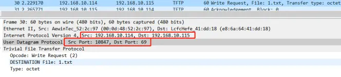 TFTP协议详解及TFTP穿越NAT
1、环境拓扑配置
2、TFTP协议学习
2.5、TFTP工作流程
3、TFTP穿越NAT