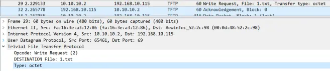 TFTP协议详解及TFTP穿越NAT
1、环境拓扑配置
2、TFTP协议学习
2.5、TFTP工作流程
3、TFTP穿越NAT