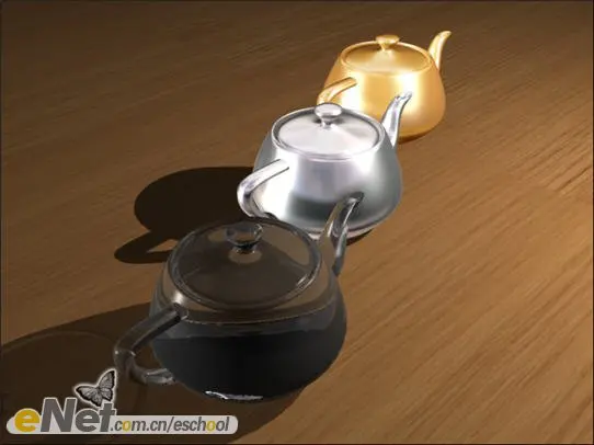 3dmax材质构成茶壶的真实阴影效果