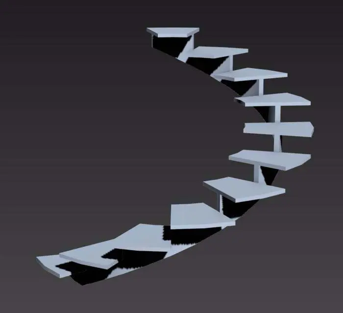 3dmax怎么做螺旋楼梯? 3dmax螺旋楼梯的建模方法