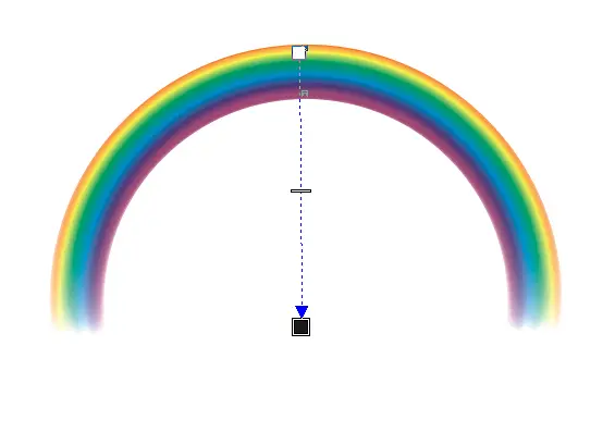 cdr怎么画彩虹? cdr使用调和工具快速画彩虹的教程