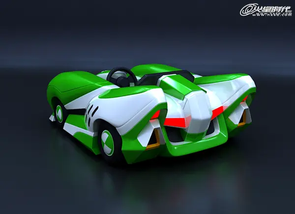 3DSMAX打造漂亮可爱的绿色卡丁车
