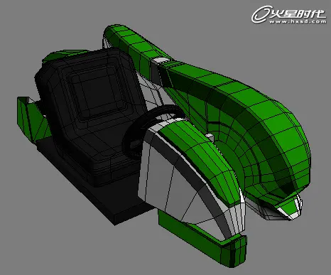 3DSMAX打造漂亮可爱的绿色卡丁车