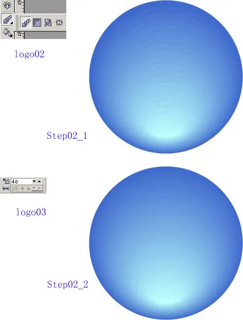 CDR绘制绚丽质感的蓝色水晶球
