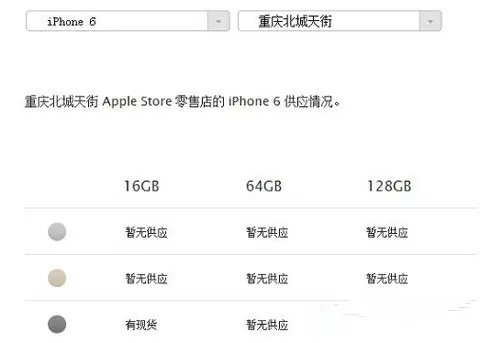 国行iPhone6/6 plus缺货严重 只剩iPhone6深灰空16GB