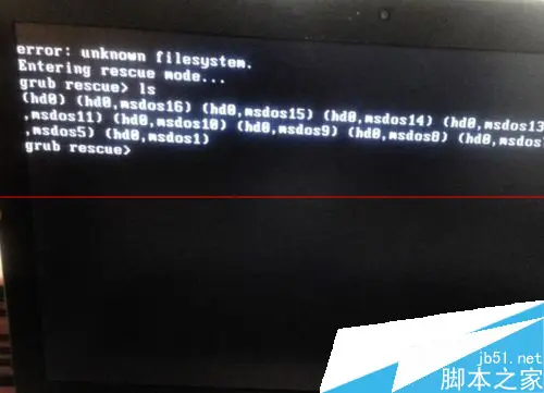 电脑开机出现unknown filesystem错误的解决方法
