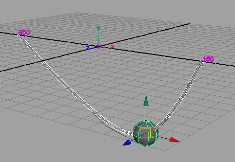 Maya制作模拟球延绳子滚下效果的方法