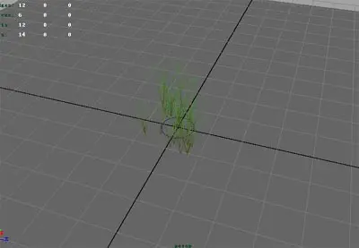 maya粒子制作草地生长的gif动画效果图